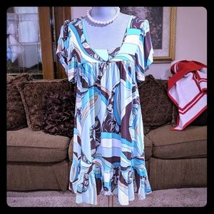60s 70s style Retro Mini Dress